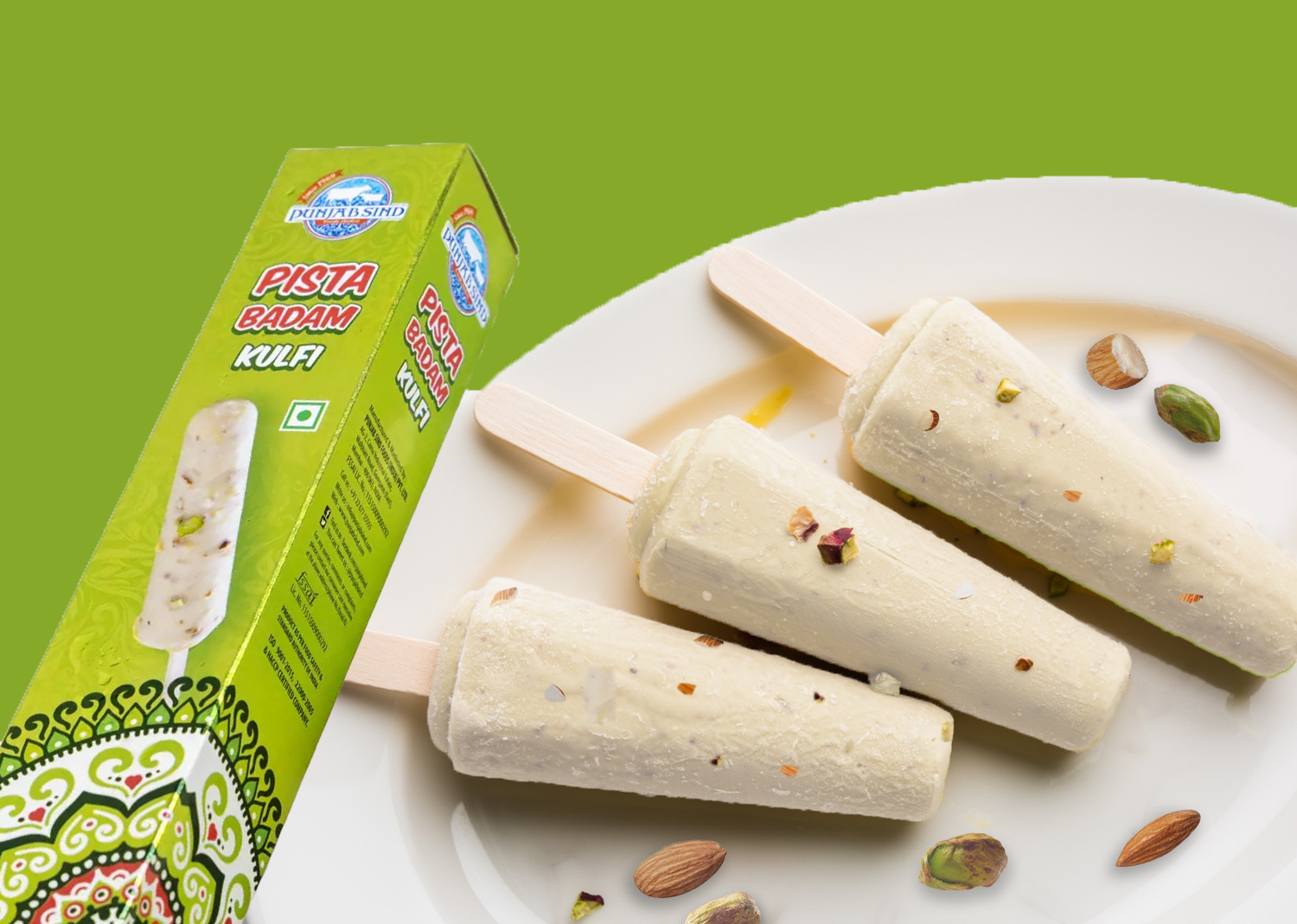 Pista Badam Kulfi Stick